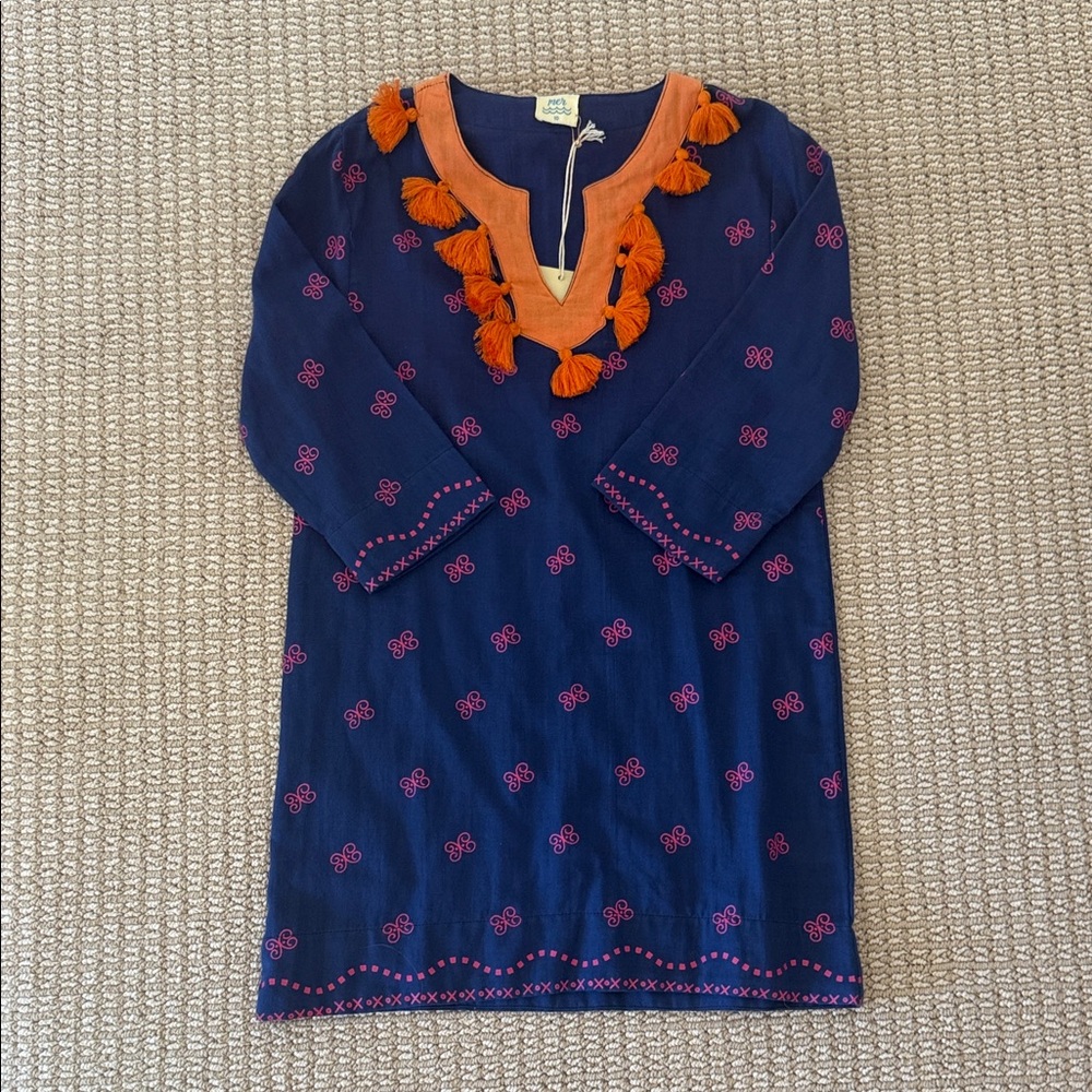 Mer Navy and Orange Kids coverup